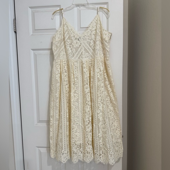 Express Dresses & Skirts - Express Elegant Cream Lace Dress size XL